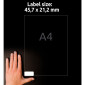 Etikett AVERY Slitst. 45,7x21,2mm 960/fp