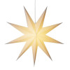 Pappersstjärna broderad 115cm vit