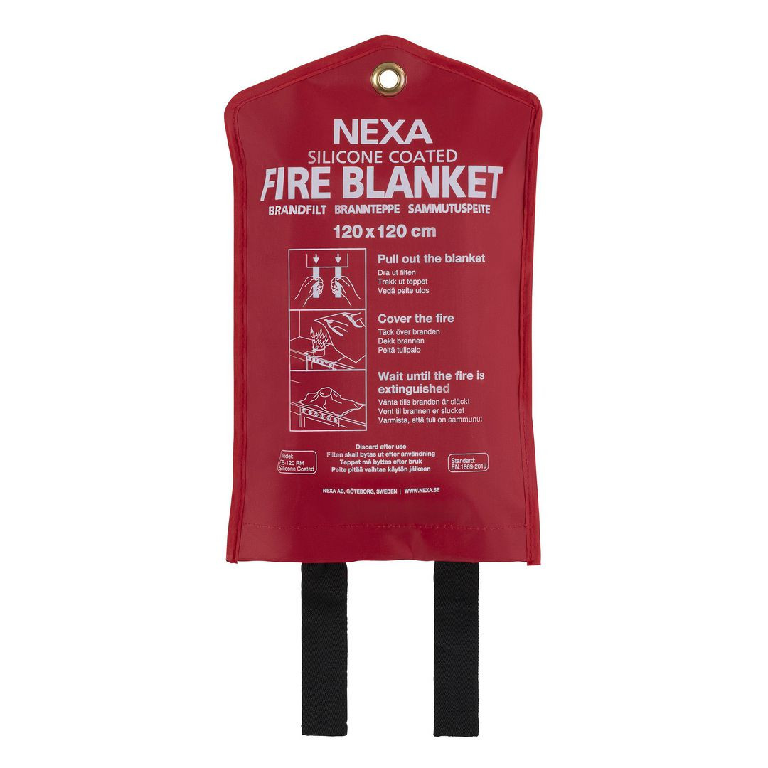 BildeBrandfilt NEXA silikon 120x120cm röd