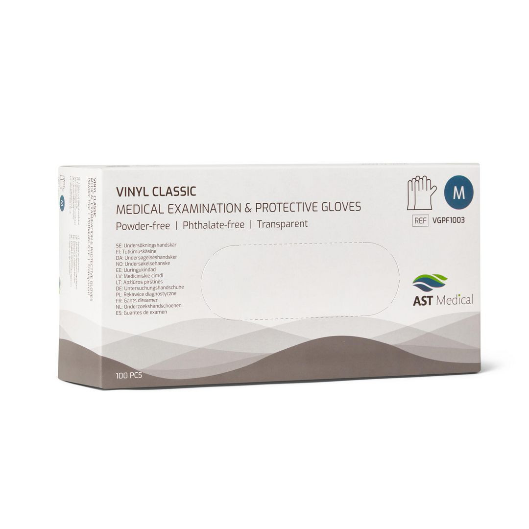 BildeVinylhandske puder & ftalatfri M 100/fp