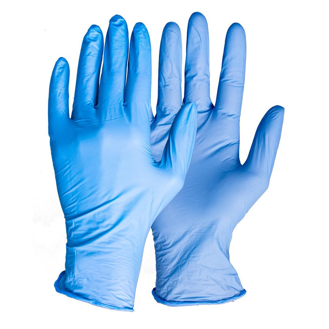 BildeNitrilhandske puderfri blå L 100/fp
