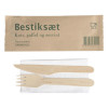Besticksset trä med servett 400/fp