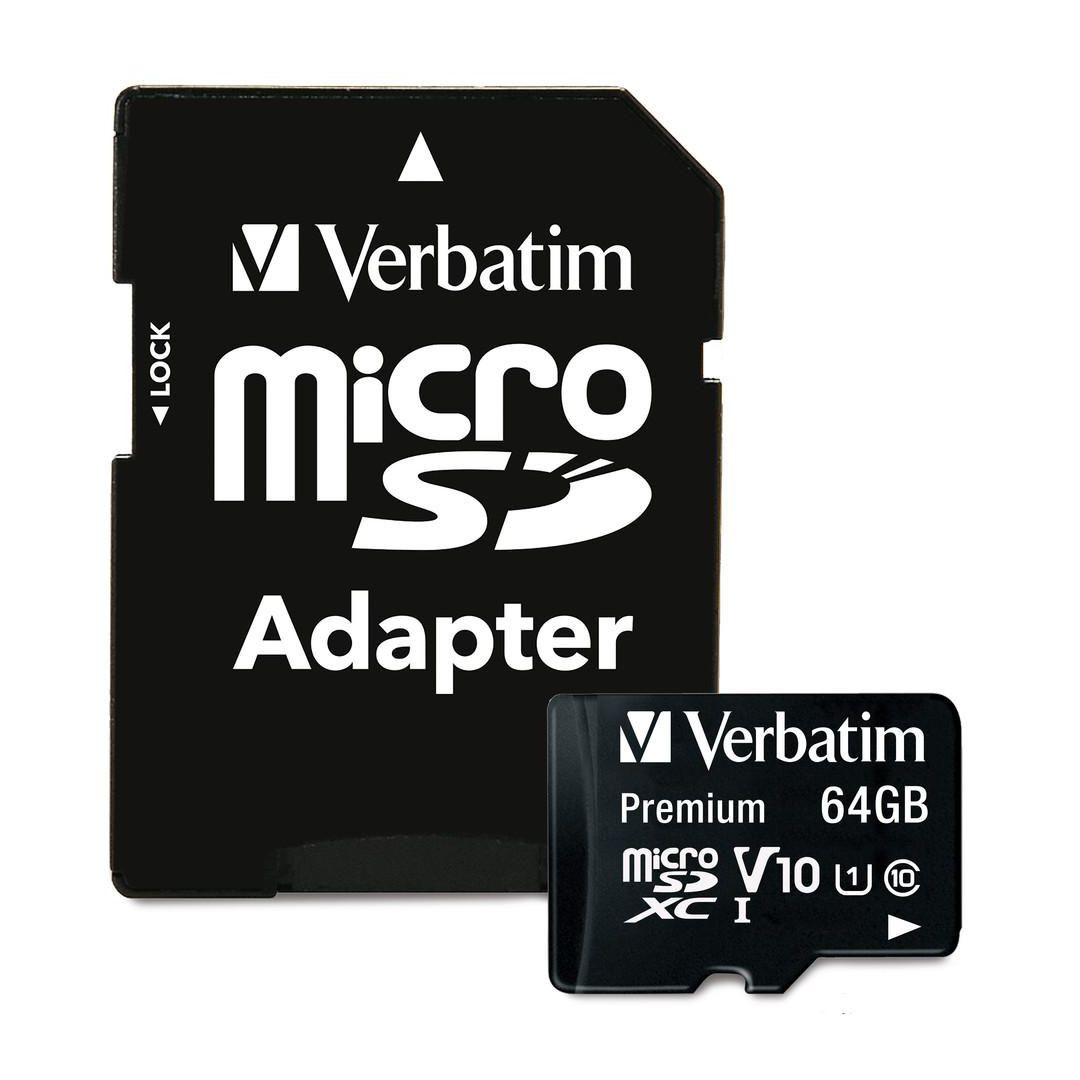 BildeMinneskort VERBATIM Micro SDXC 64GB CL10