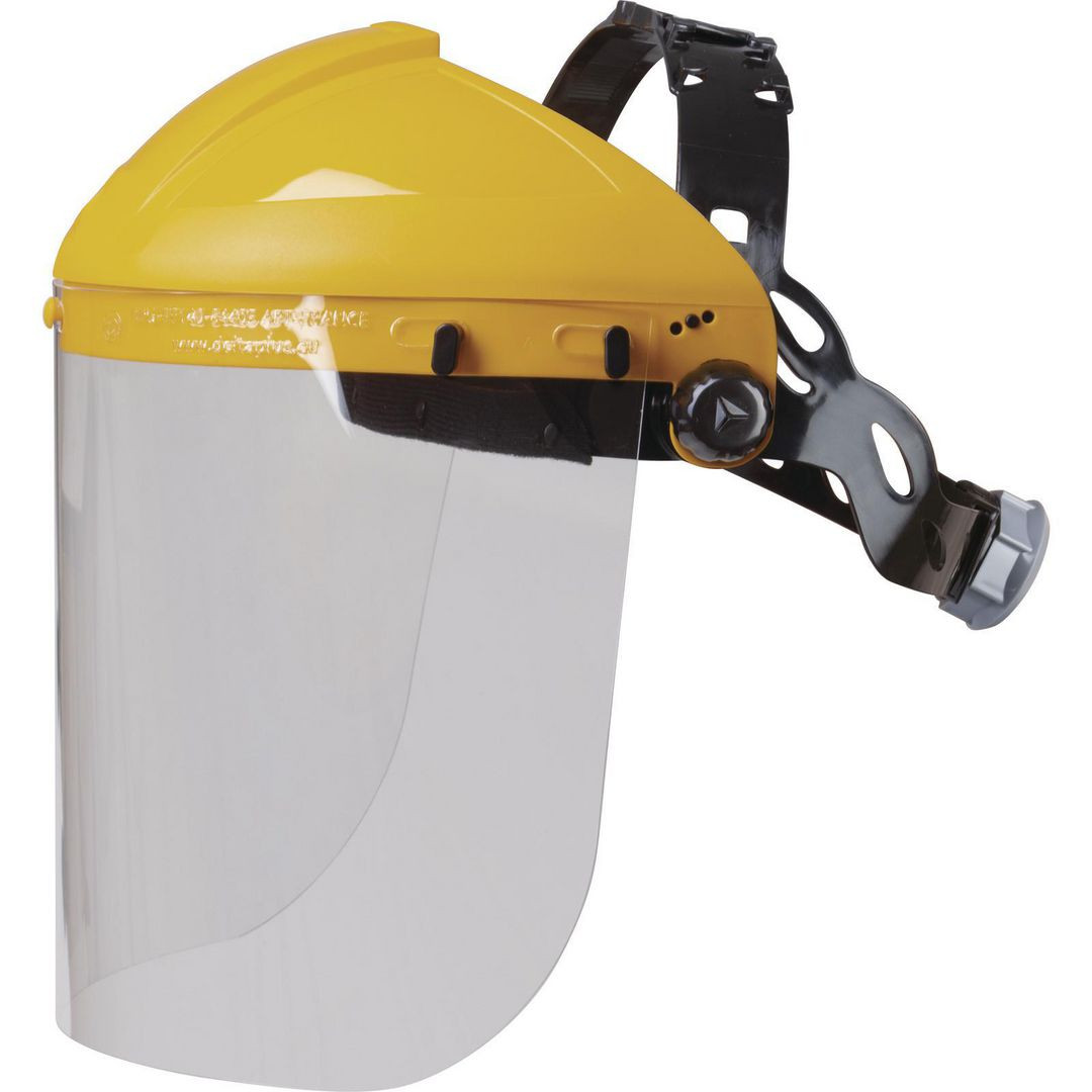 BildePannskydd med visir DELTA PLUS gul