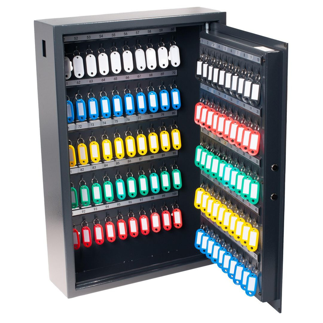 BildeNyckelskåp PAVO Security 100 nycklar grå