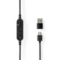 Headset NEDIS CHSTU210BK OverEar USB-A/C