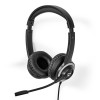 Headset NEDIS CHSTU310BK On-Ear USB-A/C
