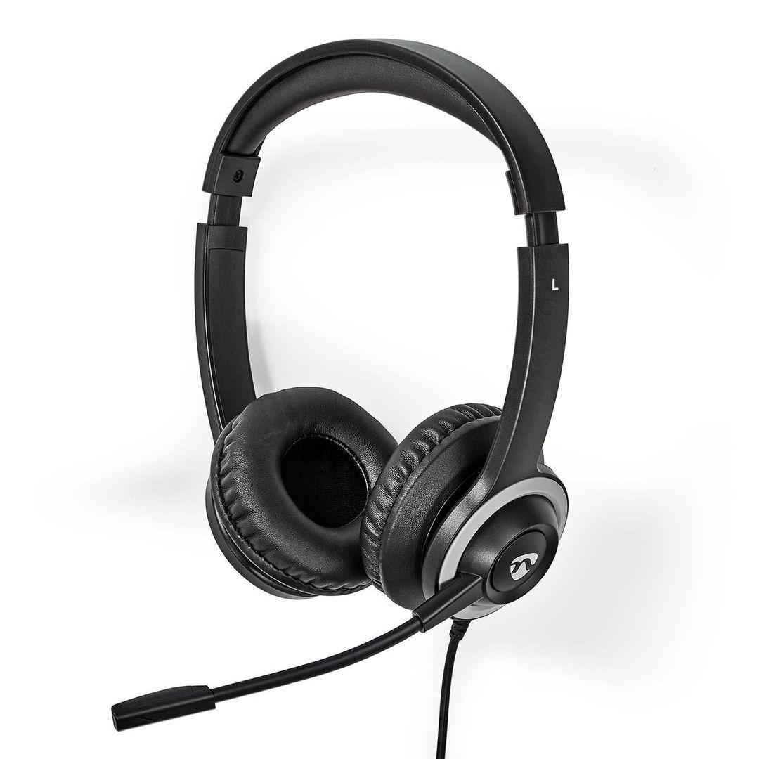 BildeHeadset NEDIS CHSTU310BK On-Ear USB-A/C