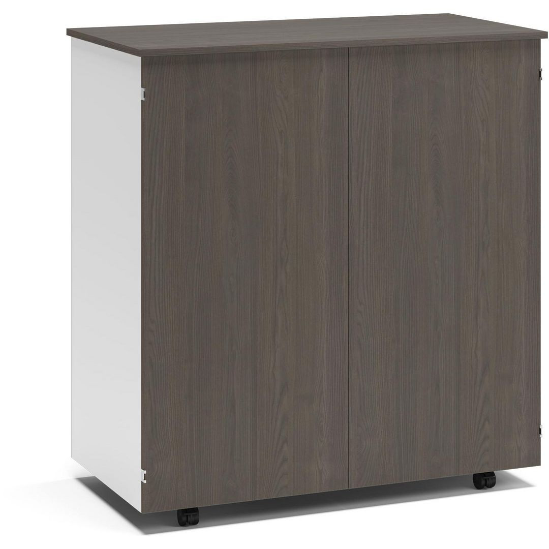 BildeArbetsplats Cubic vit/mörk ask