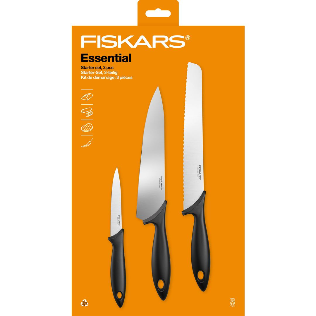 BildeKnivset FISKARS Essential 3 delar