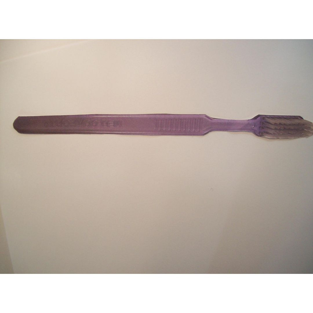 BildeTandborste engångs utan kräm lila 100/fp