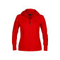 Hoodie zip TEXSTAR WC03 dam röd M