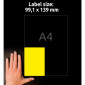 Etikett AVERY Slit. gul 99,1x139mm 80/fp