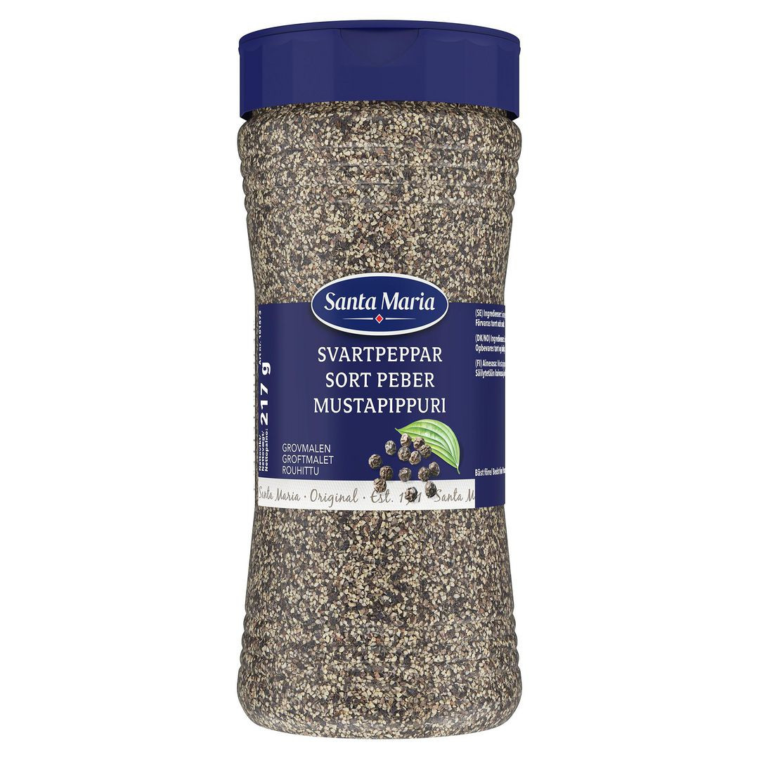 BildeSvartpeppar SANTA MARIA grovmalen 217g