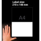 Etikett AVERY Slitst. 210x148mm 40/fp