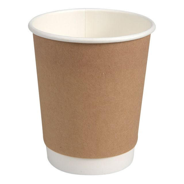 BildePappersbägare double wall 24cl bru 25/fp