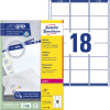 Etikett AVERY UG 63,5x46,6mm 1800/fp
