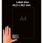 Etikett AVERY transp 63,5x38,1mm 525/fp