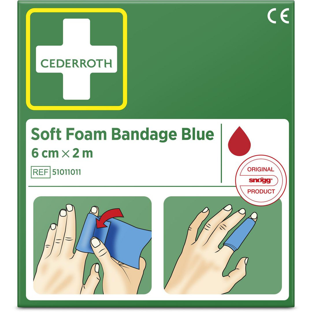 BildePlåster CEDERROTH SoftFoam 6cmx2m blå