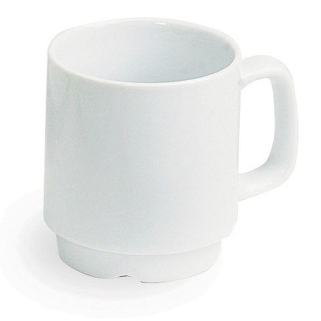 BildeKaffemugg med öra porslin 26cl vit 6/fp