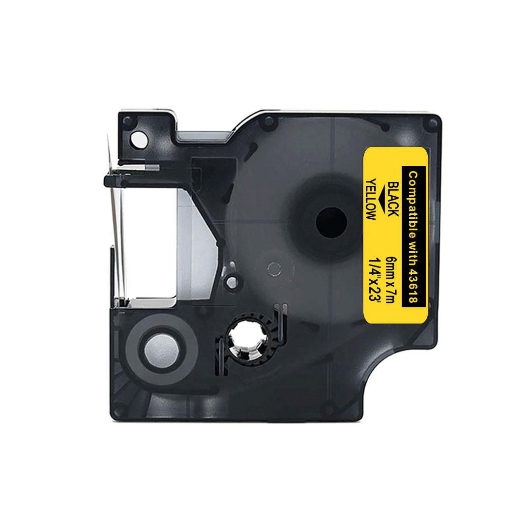 BildeTape 6mm svart på gul