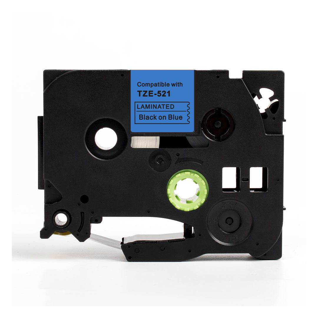 BildeTape 9mm TZe-521 svart på blå
