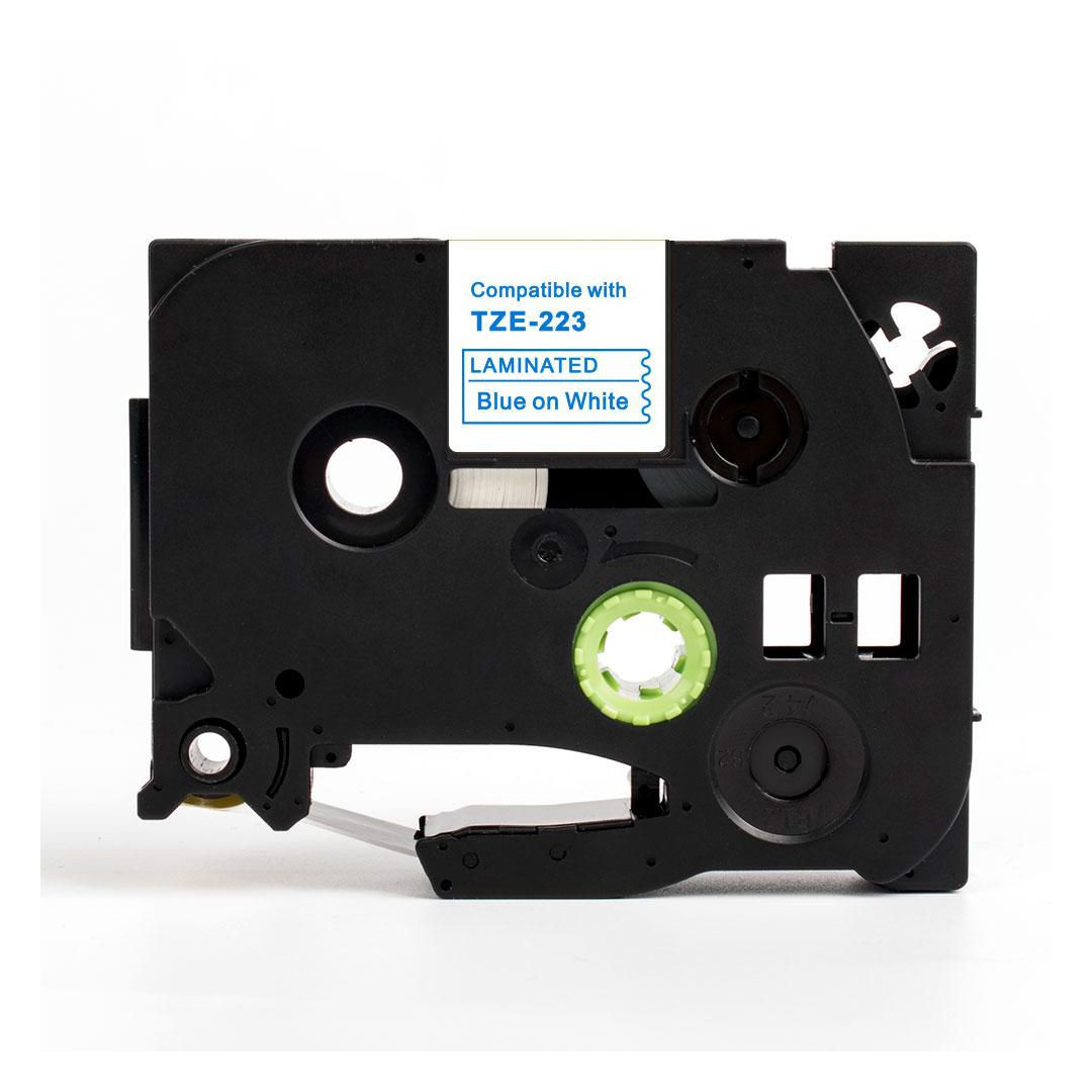 BildeTape 9mm TZe-223 blå på vit