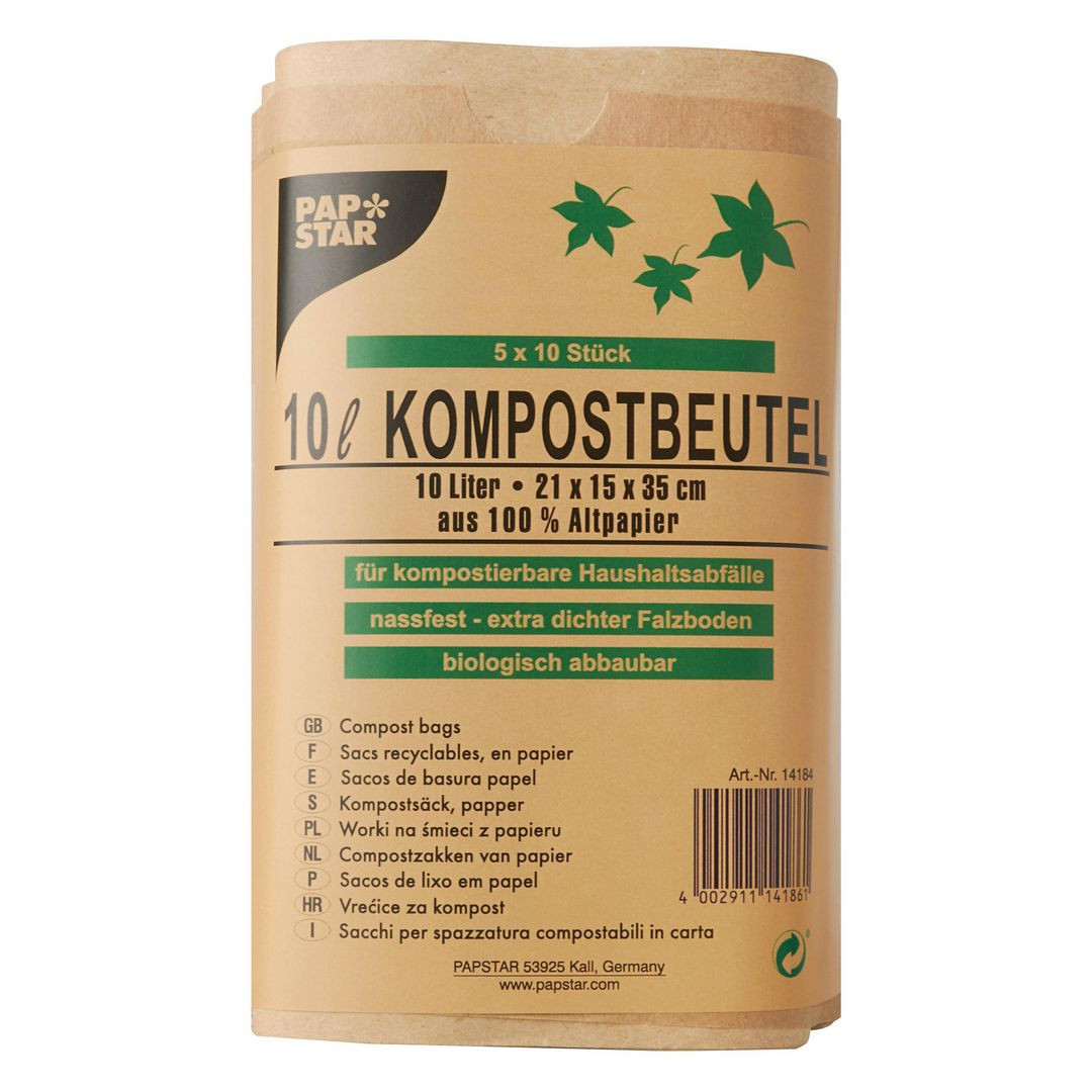 BildeKompostpåse PURE 10L brun 50/fp