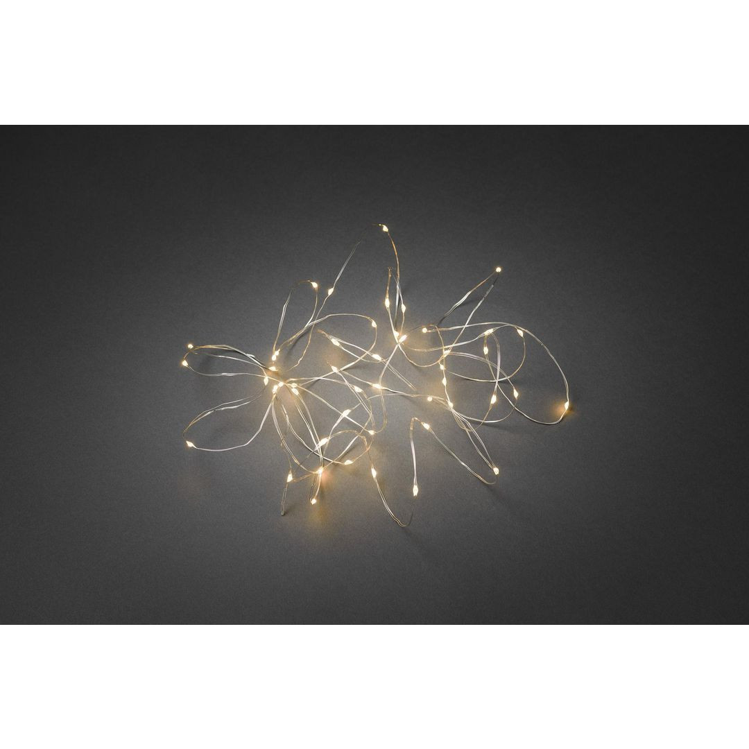 BildeLjusslinga 50 amber LED 4,9m silver