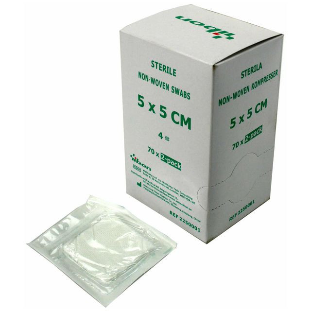 BildeKompress NW steril 2-p 5x5cm 140/fp
