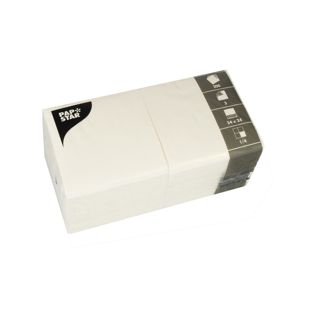 BildeServett 3-lags 24x24cm vit 200/fp