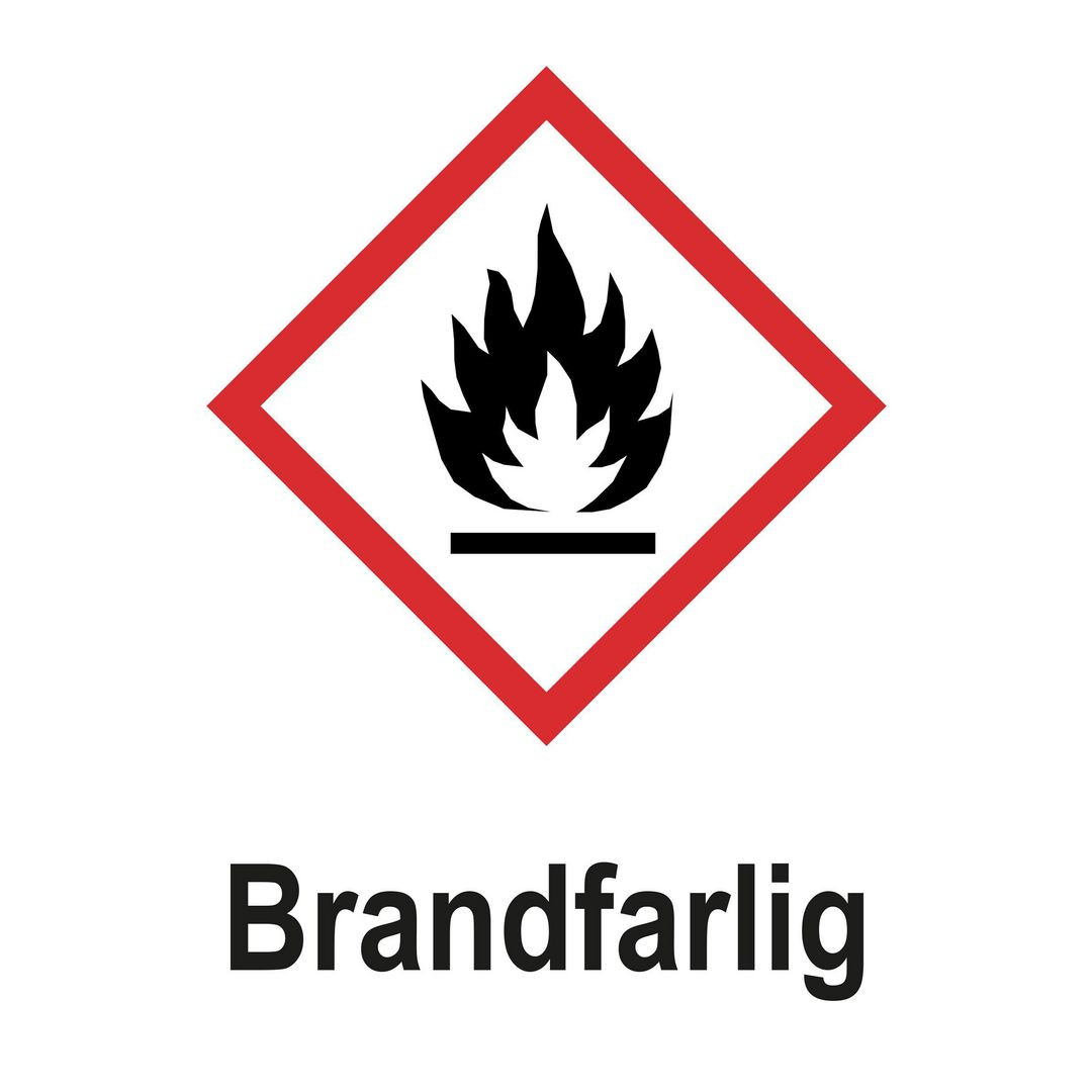 BildeSkylt Brandfarlig A5 Plast