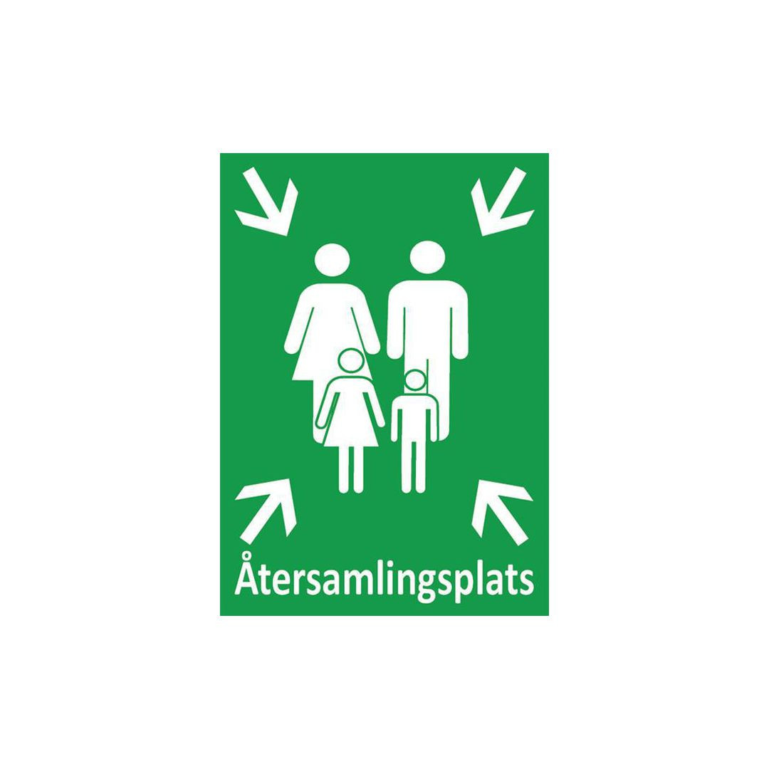 BildeSkylt Återsamlingsplats A3 Aluminium