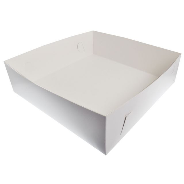 BildeTårtkart. u lock 32X32X12cm vit 100/fp