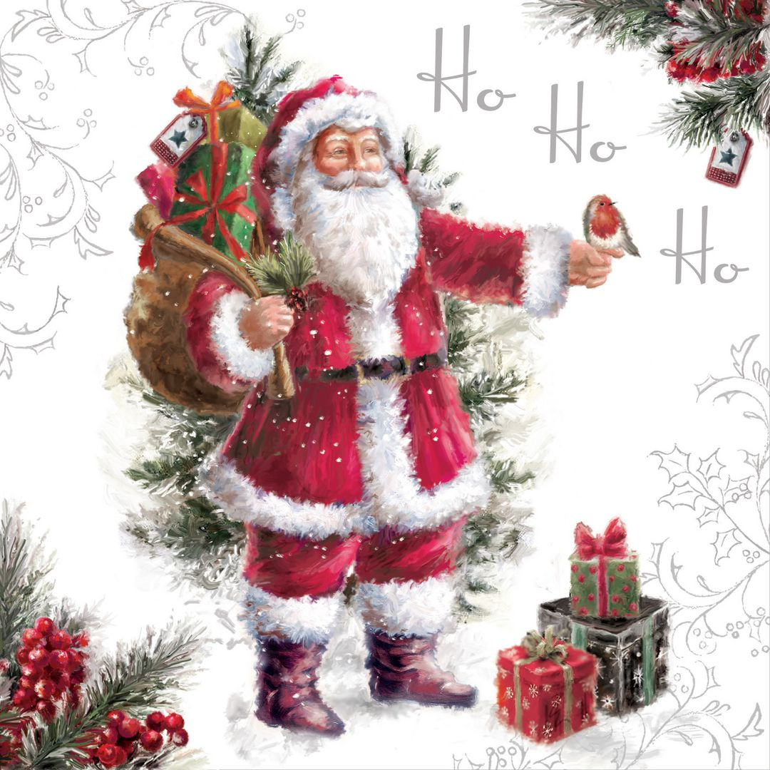 BildeServett HoHoHo 3-lags 33x33cm 20/fp