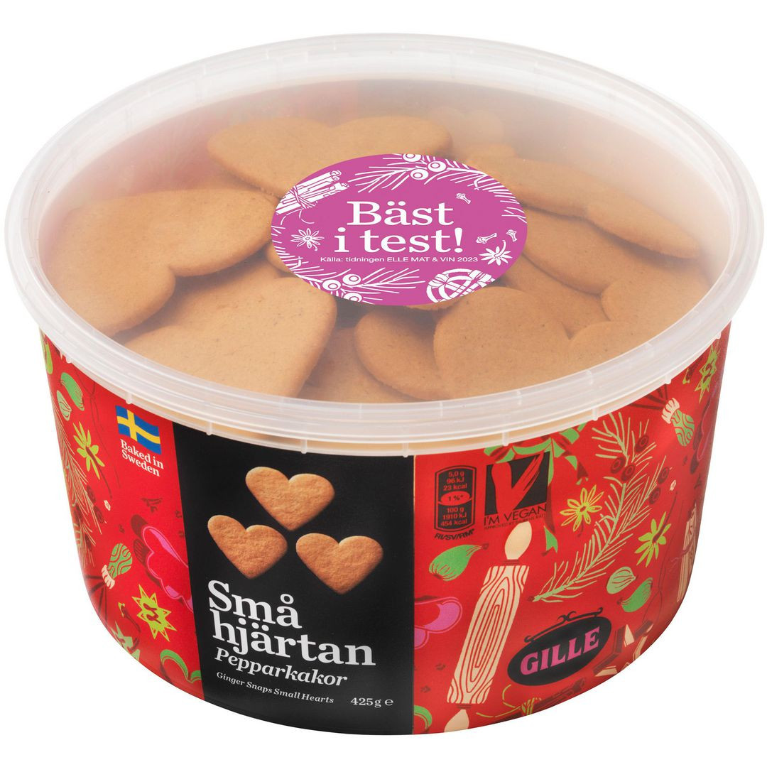 BildePepparkakor GILLE Små Hjärtan 425g