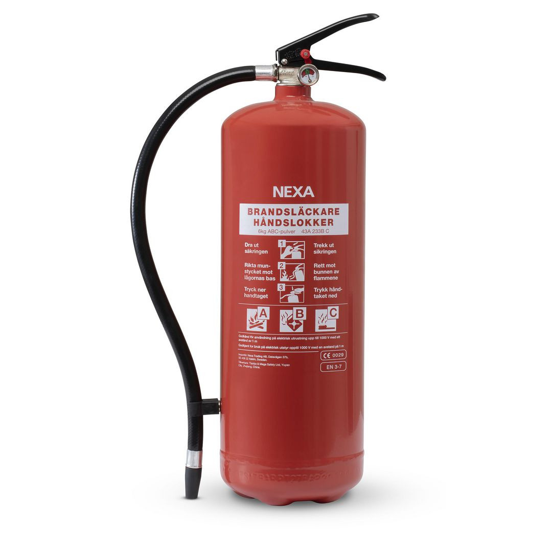 BildeBrandsläckare NEXA 6kg pulver röd 43A