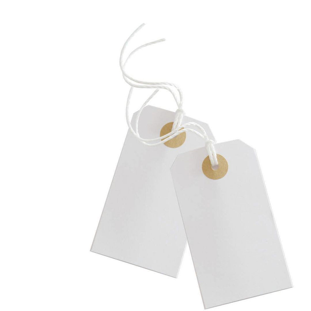 BildeEtikett Manilla Tags 9x5cm vit 10/fp