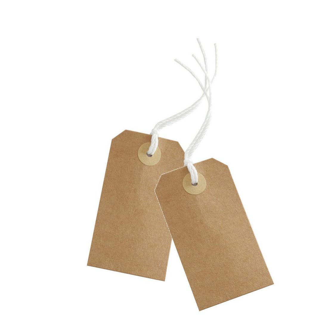 BildeEtikett Manilla Tags 9x5cm kraft 10/fp