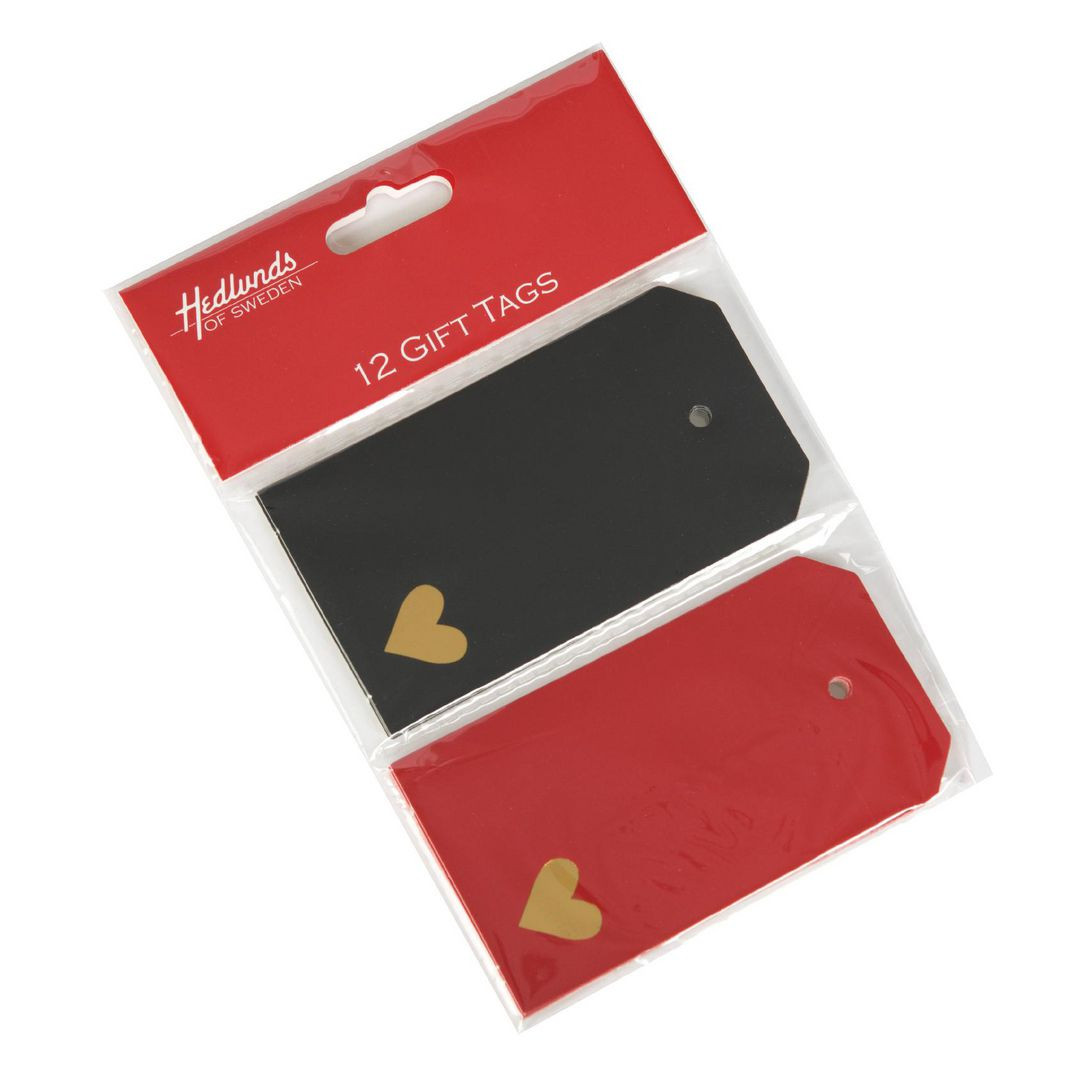 BildeHängetikett Röd och Svart 12/fp
