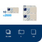 Servett TORK Adv 2-lags 33x32,5cm 200/fp