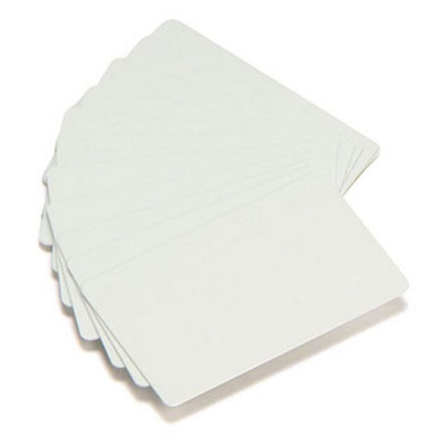 BildePlastkort ZEBRA PVC White Cards 500/fp