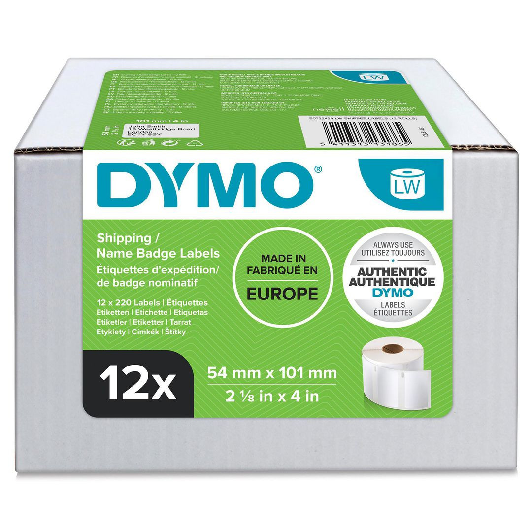 BildeEtikett DYMO LW 101x54mm 12rl/fp