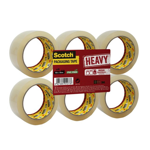 BildePacktejp SCOTCH Heavy 50mmx66m klar 6/fp