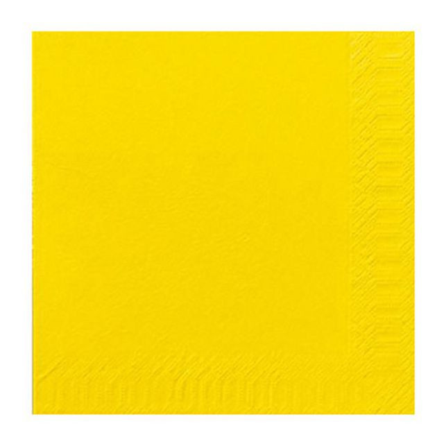 BildeServett DUNI 1-lags 33x33cm gul 500/fp