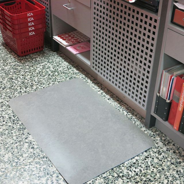 BildeArbetsplatsmatta Yoga Step 61x91cm lgrå