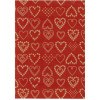 Julpapper 57cmx154m Dotted hearts