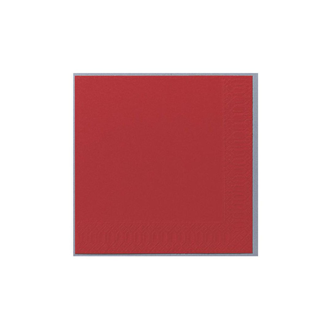 BildeServett 3-lags 24x24cm röd 250/fp