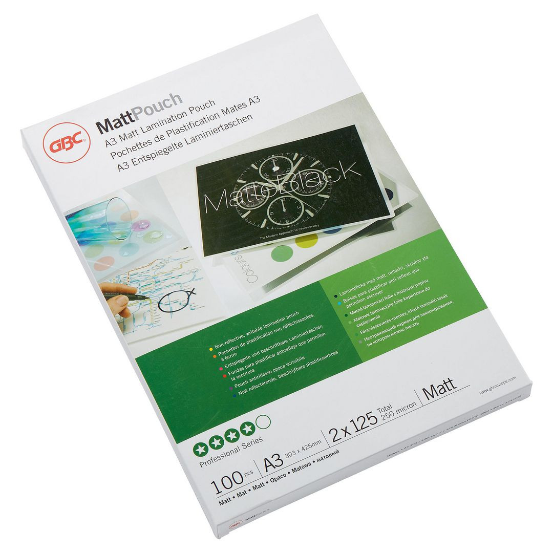 BildeLaminat GBC A3 125mic matt 100/fp
