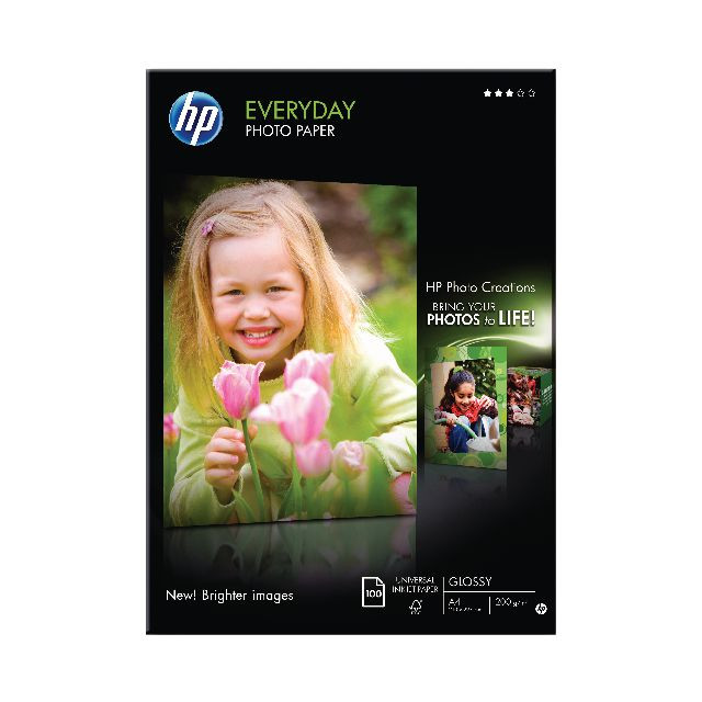 BildeFotopapper HP Q2510A A4 200g 100/fp